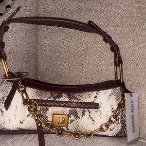 Steve Madden BSloane Baguette Viral Y2k  Snake Print Boho western  with Chain
